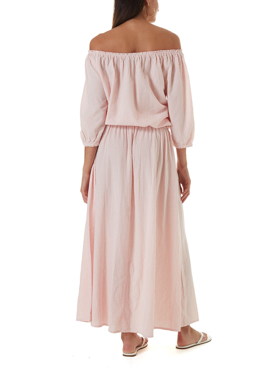 Alisa Blush Stripe Maxi Skirt