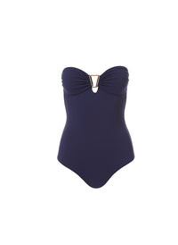 argentina navy pique bandeau triangletrim onepiece swimsuit 2019