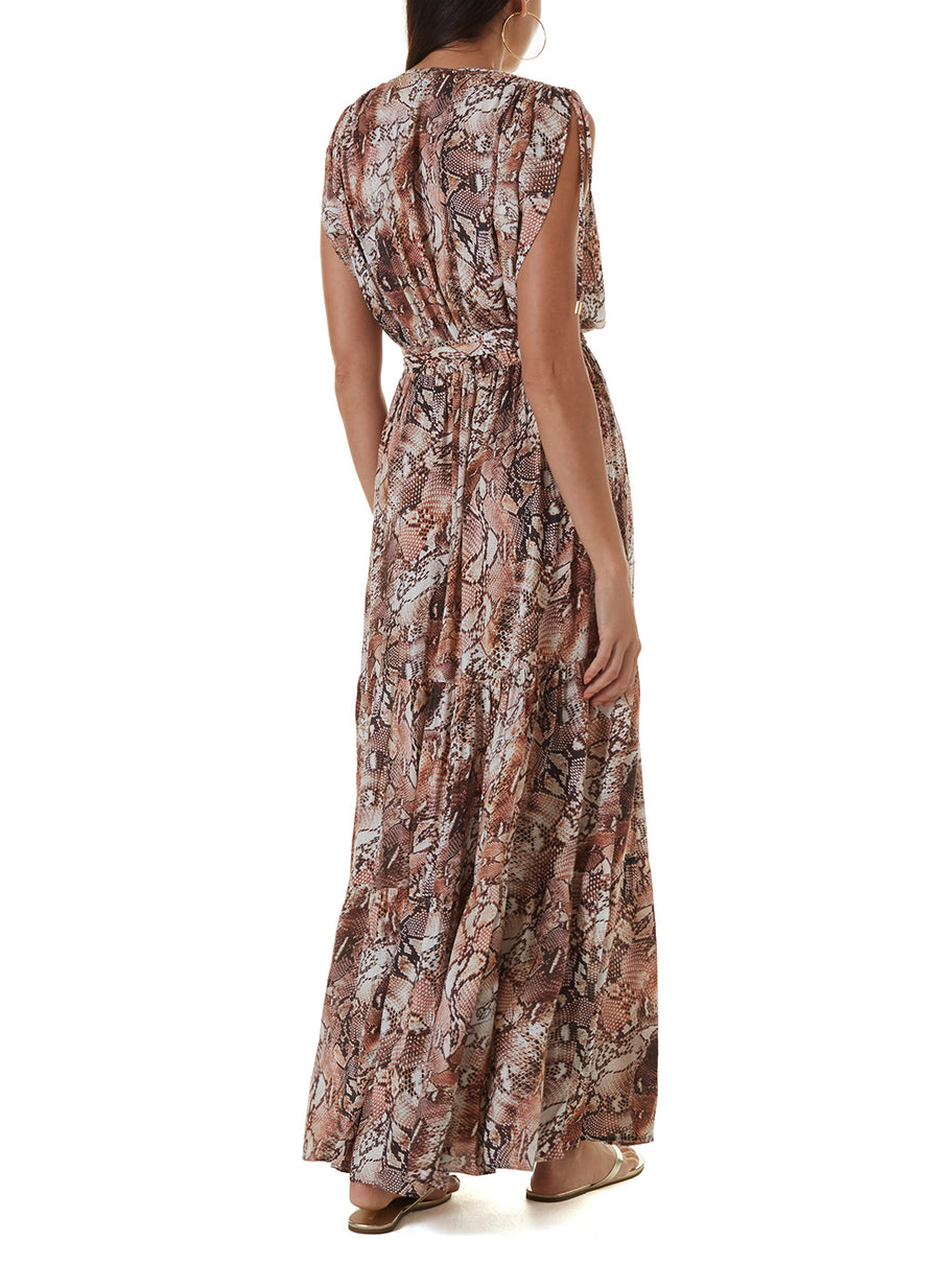 Aria Snake Long Dress