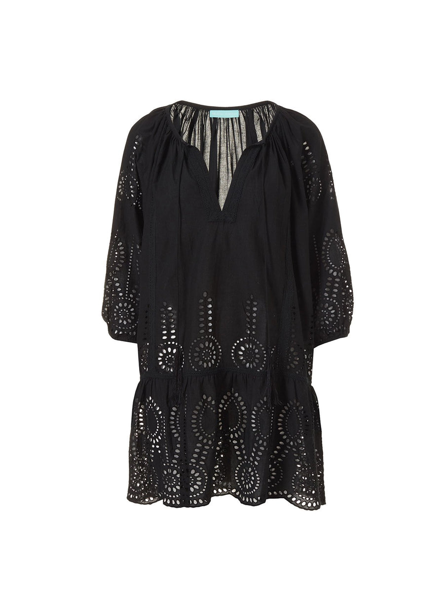 Ashley Black Short Kaftan