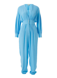Ayana Blue Jumpsuit Cutout