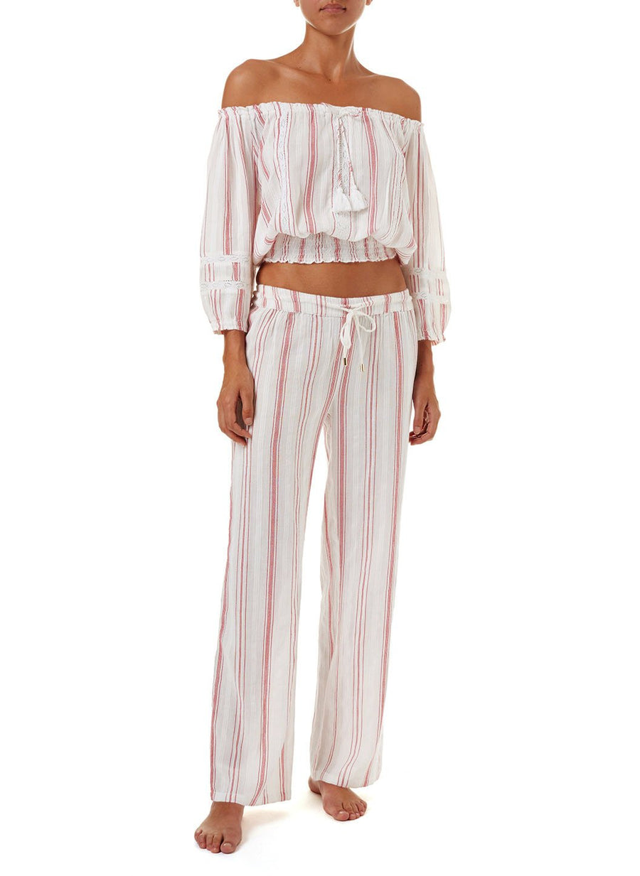 azura red stripe offtheshoulder top 2019 F
