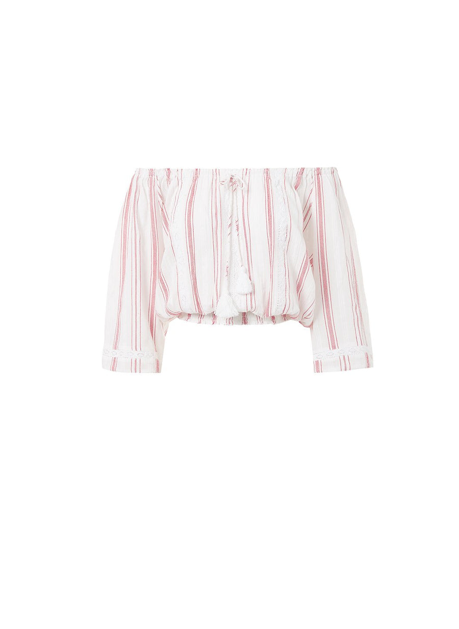 azura red stripe offtheshoulder top 2019