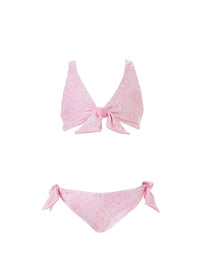 Baby Como Pink Paisley/Rose Reversible Triangle Bikini