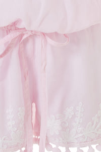Baby Eisha Blush/White Embroidered Playsuit