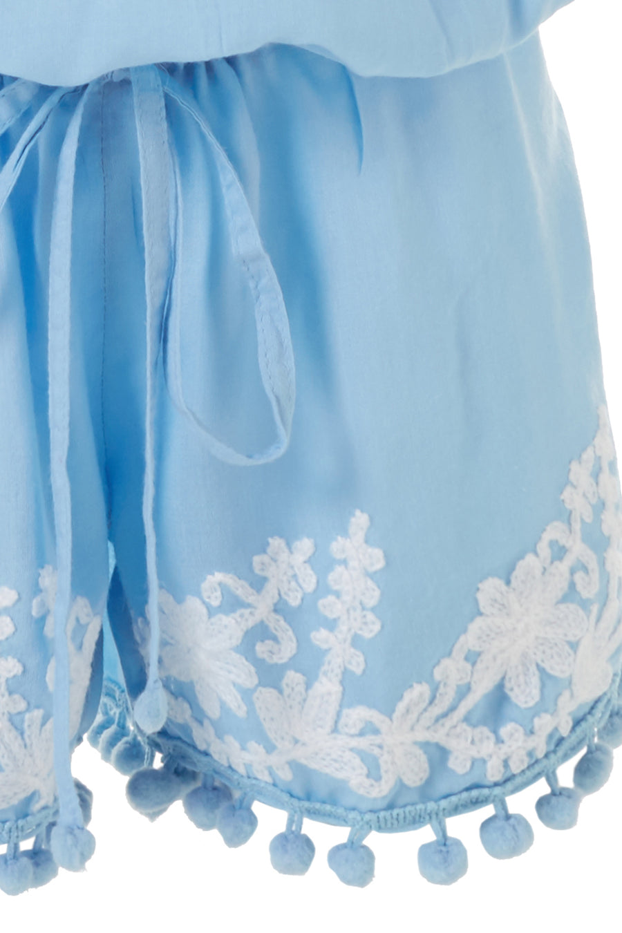 Baby Eisha Blush/Cornflower Embroidered Playsuit