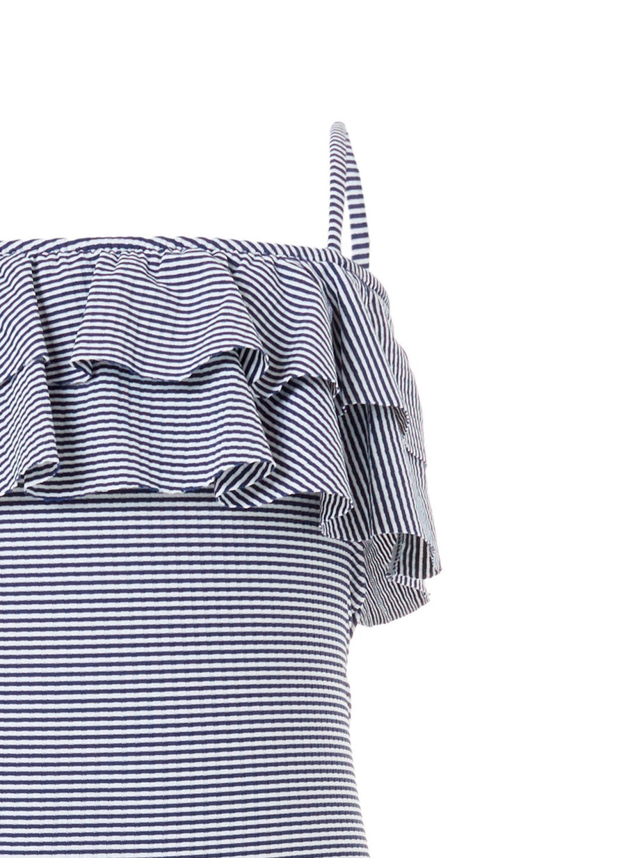 Baby Ivy Navy Gingham Frill Onepiece Swimsuit