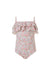 Baby Ivy Floral Orange Frill Swimsuit
