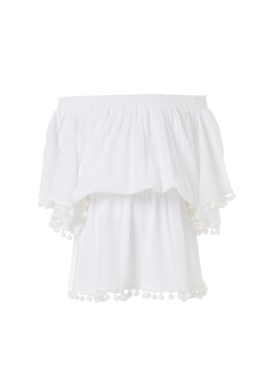 baby michelle white off the shoulder beach dress 2019