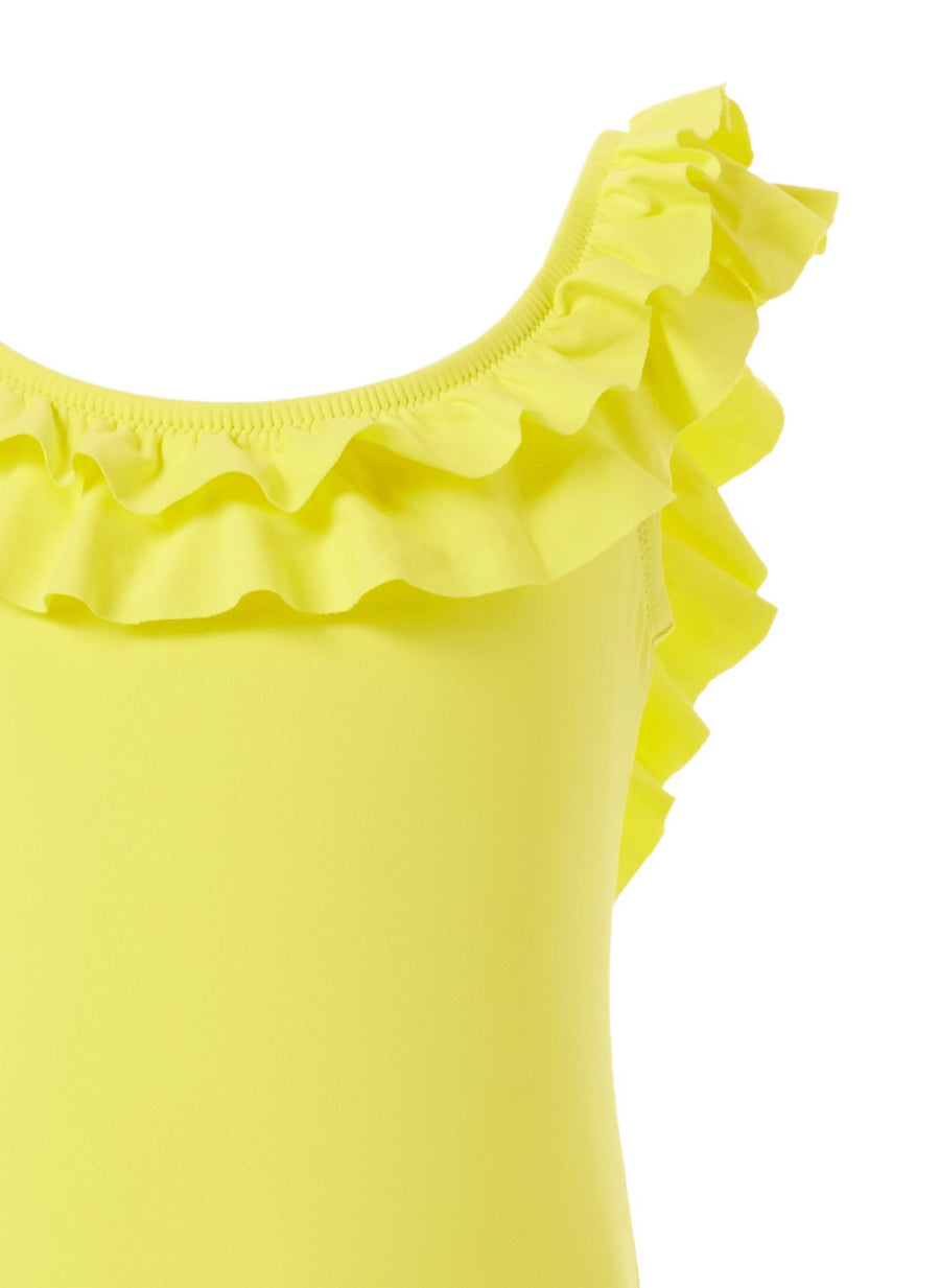 Baby Missy Yellow Over the Shoulder Frill Onepiece Swimsuit