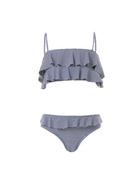 baby noemi navy gingham frill bikini 2019