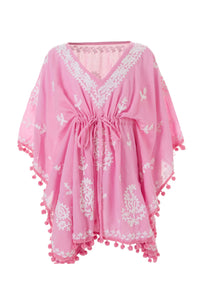 Baby Sharize Rose/White Embroidered Kaftan