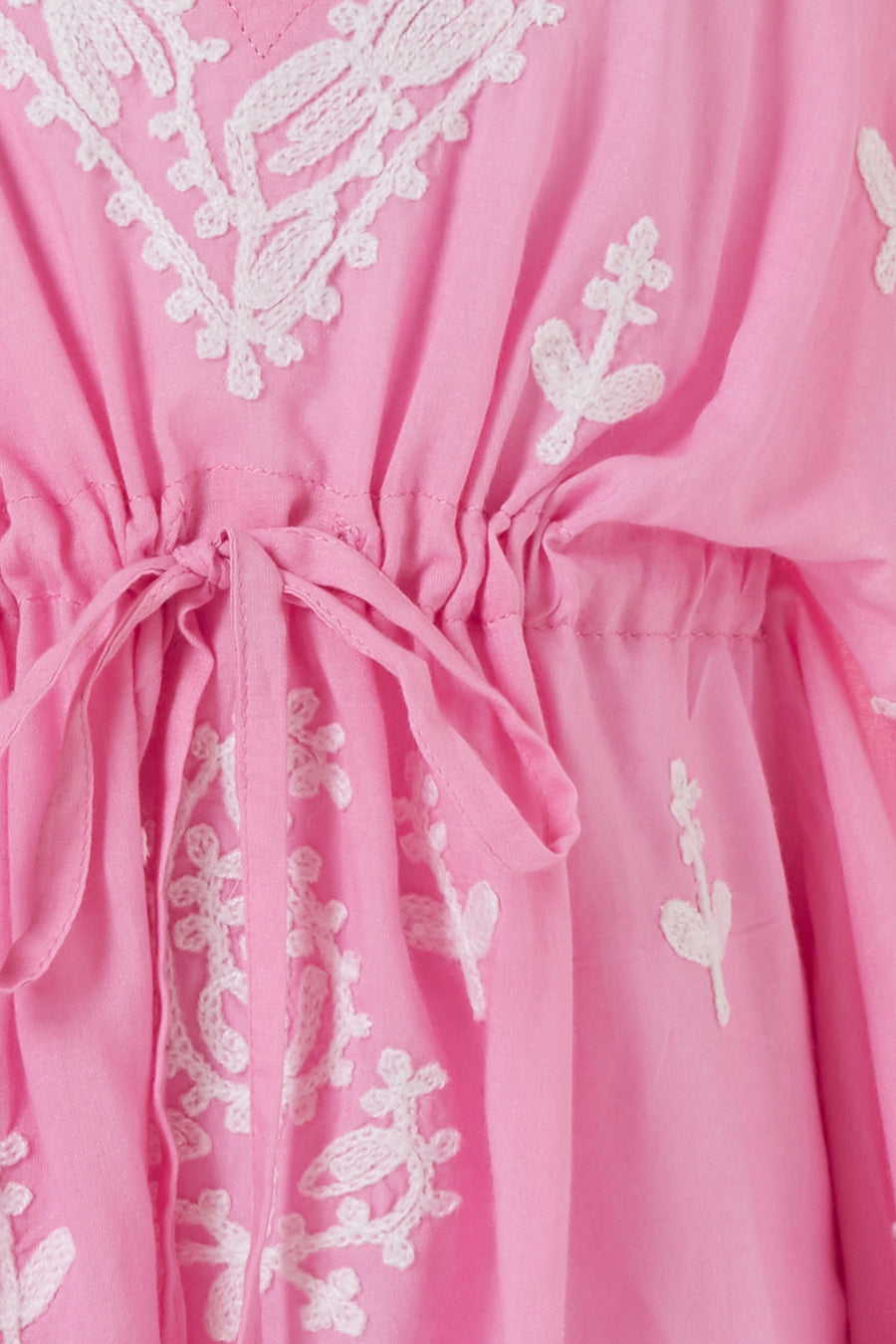 Baby Sharize Rose/White Embroidered Kaftan