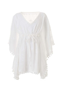 Baby Sharize White Embroidered Kaftan