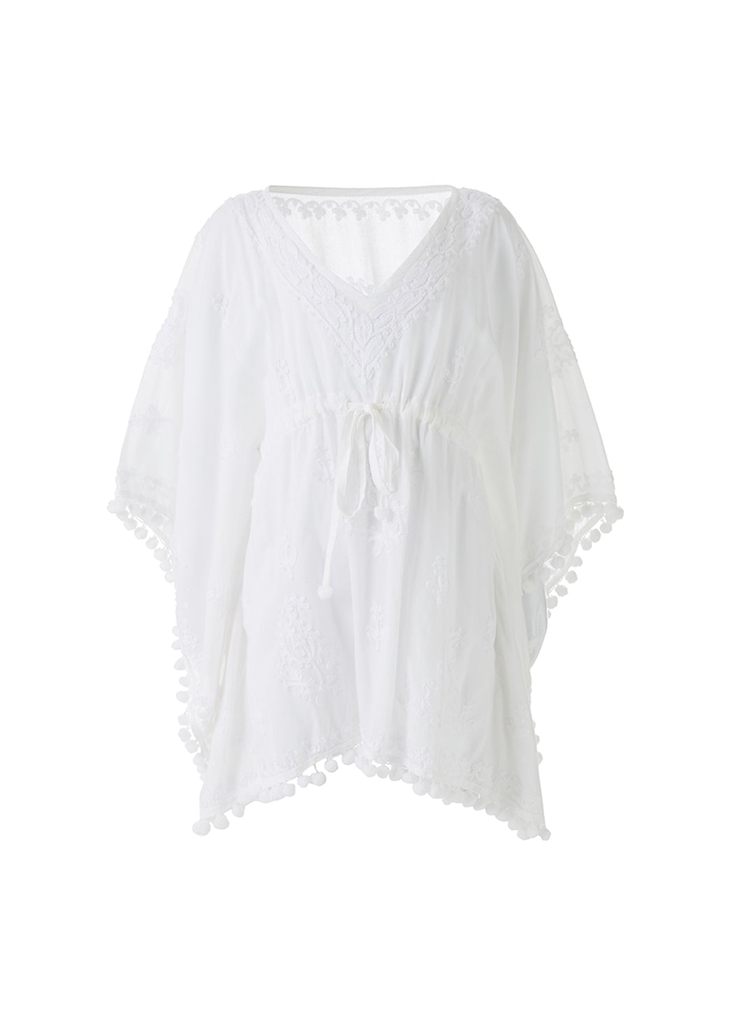 Girls Sharize White/White Kaftan