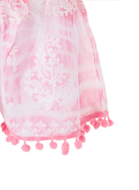 Baby Shorts Pale Pink Tie Dye