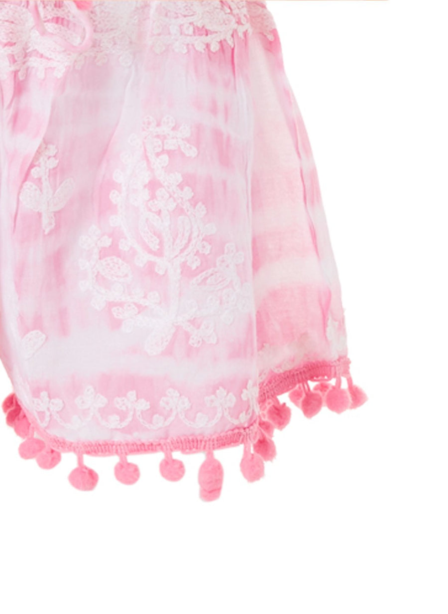 Baby Shorts Pale Pink Tie Dye