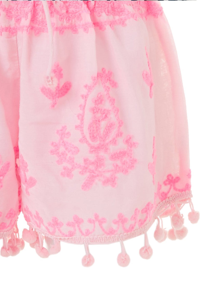 Baby Shorts Pale Pink/Neon