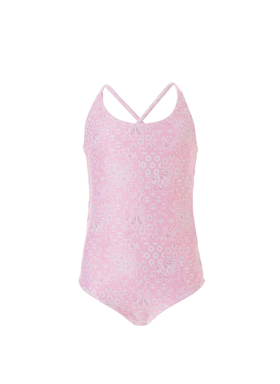 Baby Vicky Pink Paisley/Pink Reversible Swimsuit