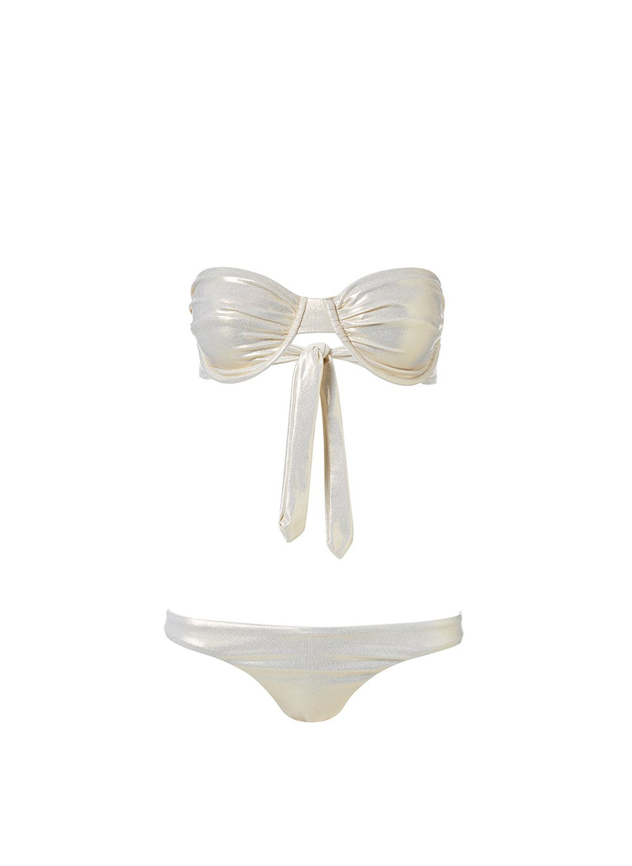 barbados gold underwired cup bandeau bikini Cutout