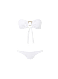 barcelona white bandeau triangletrim bikini 2019