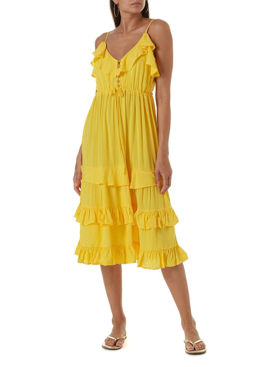 bethan yellow short dress 