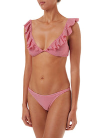 brazil red gingham bralette overtheshoulder frill bikini 2019 F