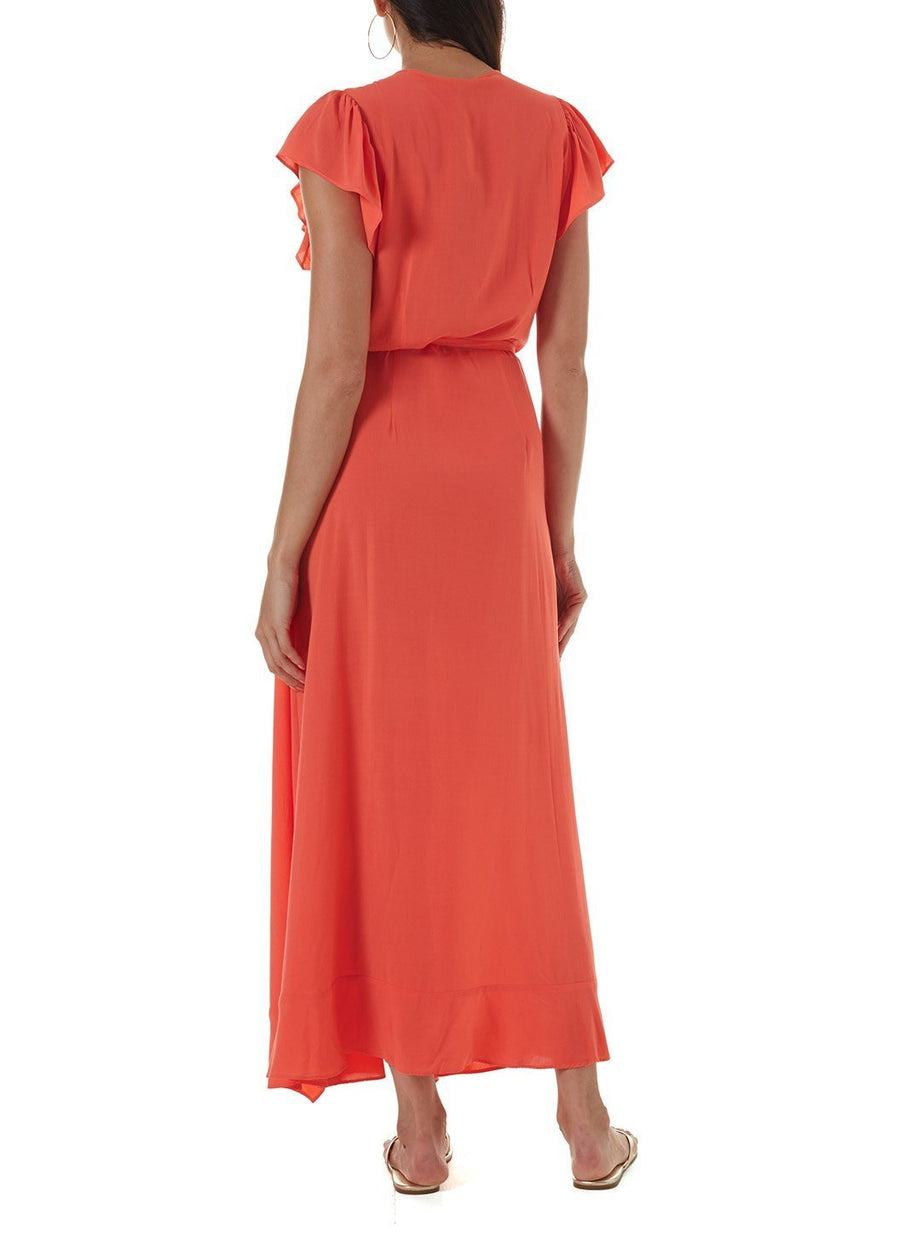 brianna tangerine long dress 