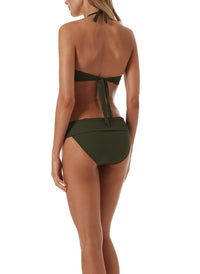 brussels bikini olive ribbed 