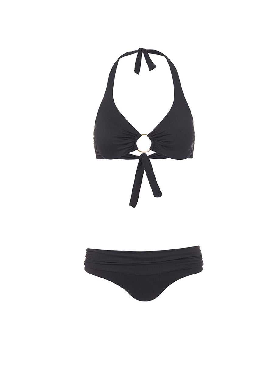 brussels black halterneck ring supportive bikini 2019