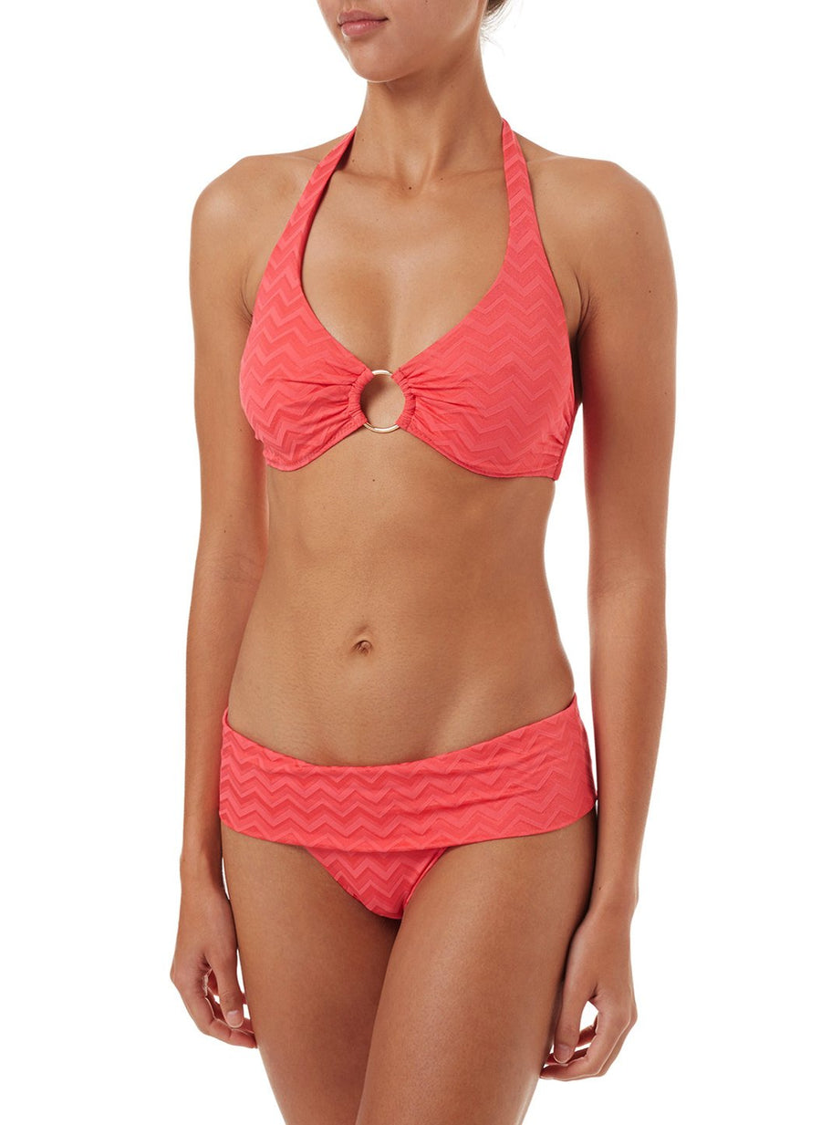 brussels coral zigzag halterneck ring supportive bikini 2019 F