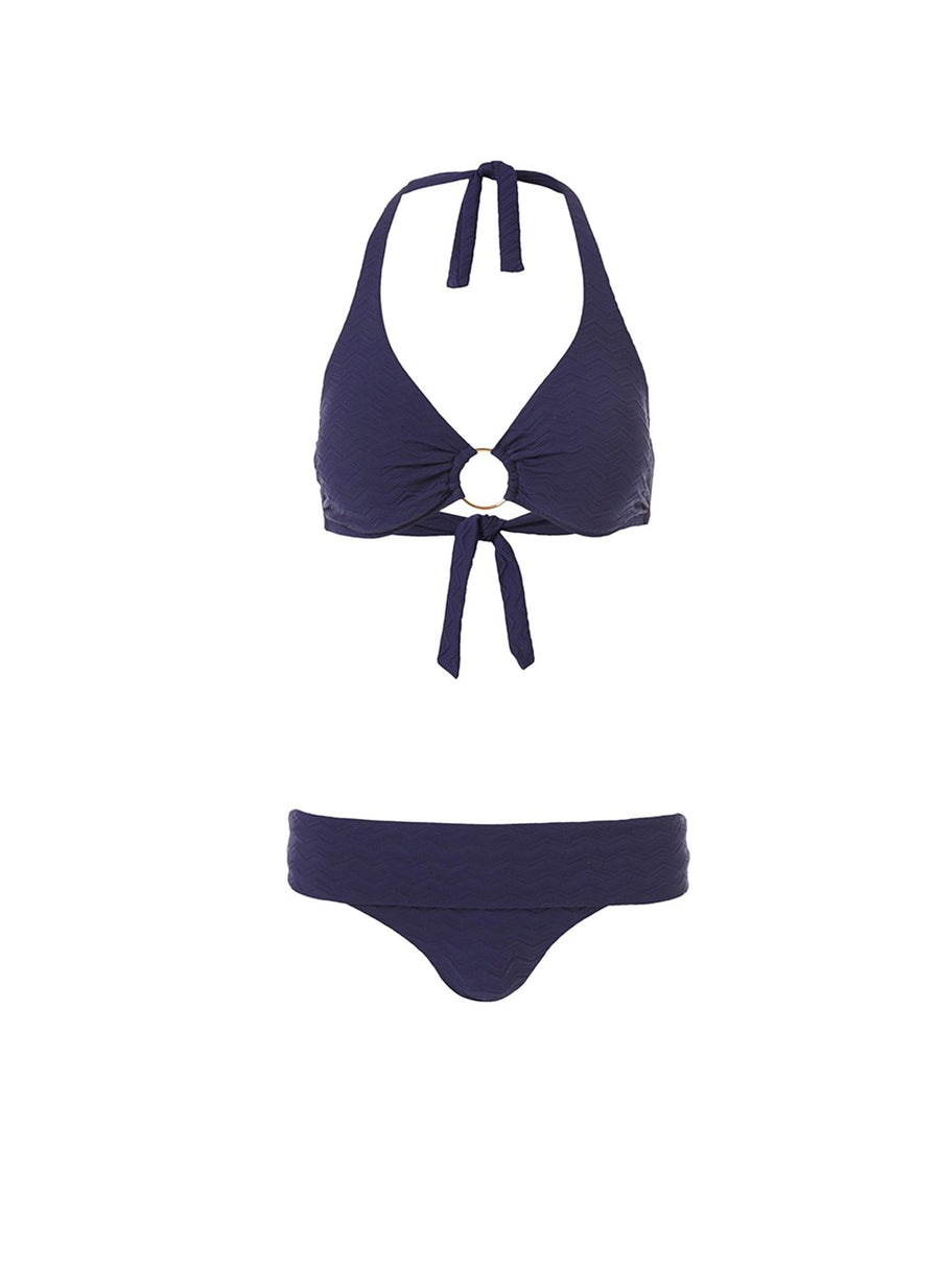 brussels navy halterneck ring supportive bikini 2019