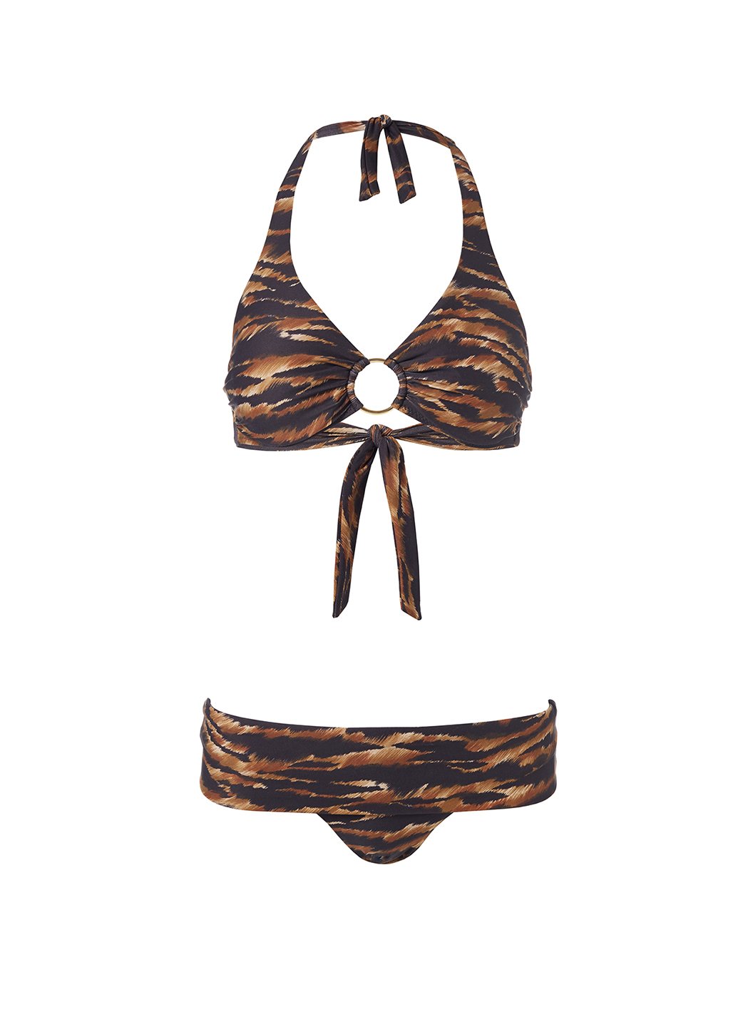 brussels safari ring supportive halterneck bikini Cutout