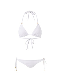 cancun white zigzag classic triangle bikini Cutout