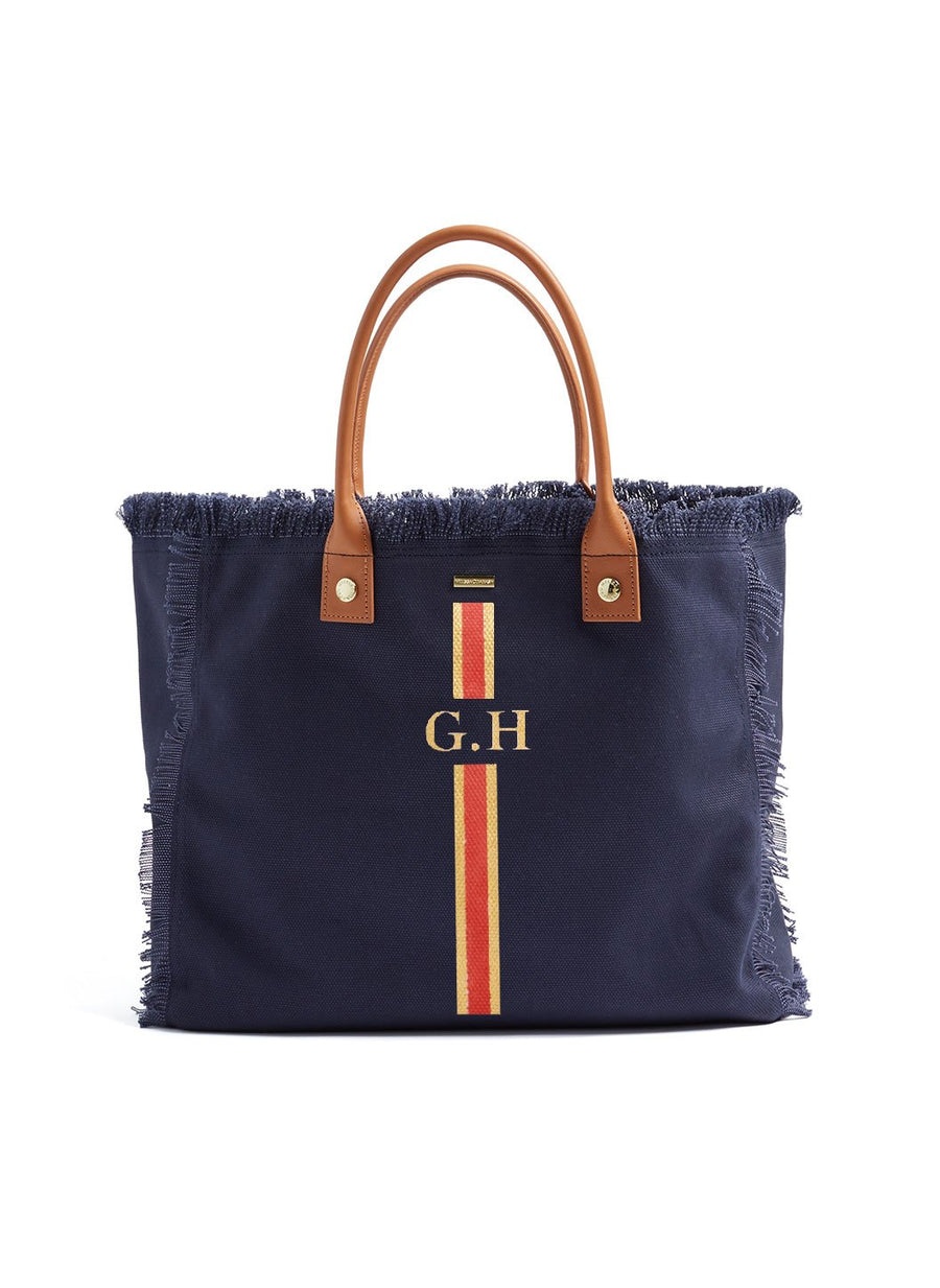 cap ferrat large beach tote Navy 1 2019_Coral
