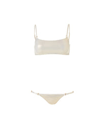 Capri Gold Skinny Strap Bralette Bikini 2020