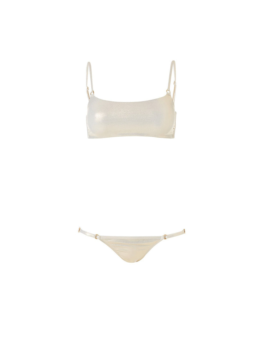 Capri Gold Skinny Strap Bralette Bikini 2020