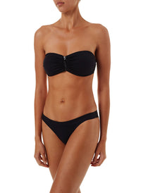 cayman black bandeau zipfront bikini 2019 F