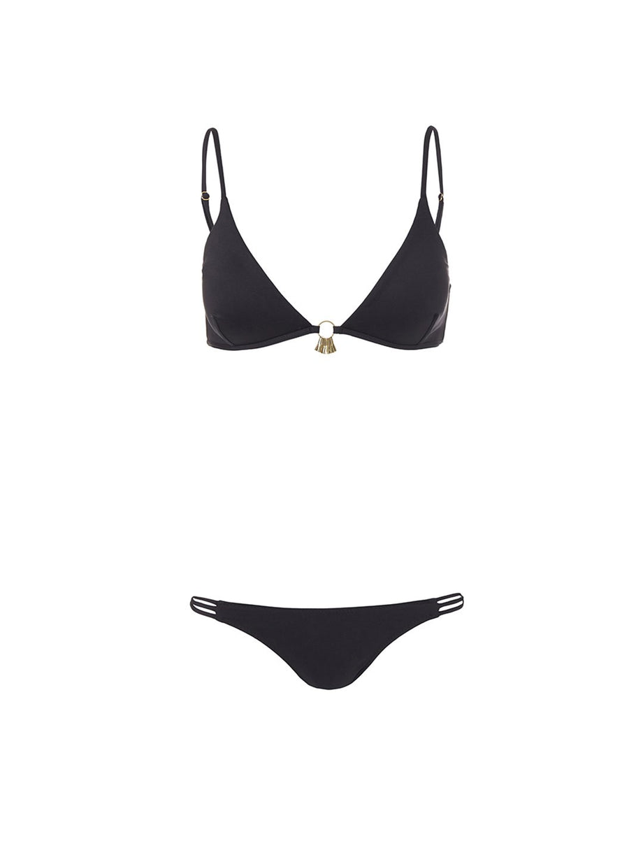 como black bralette charm bikini 2019