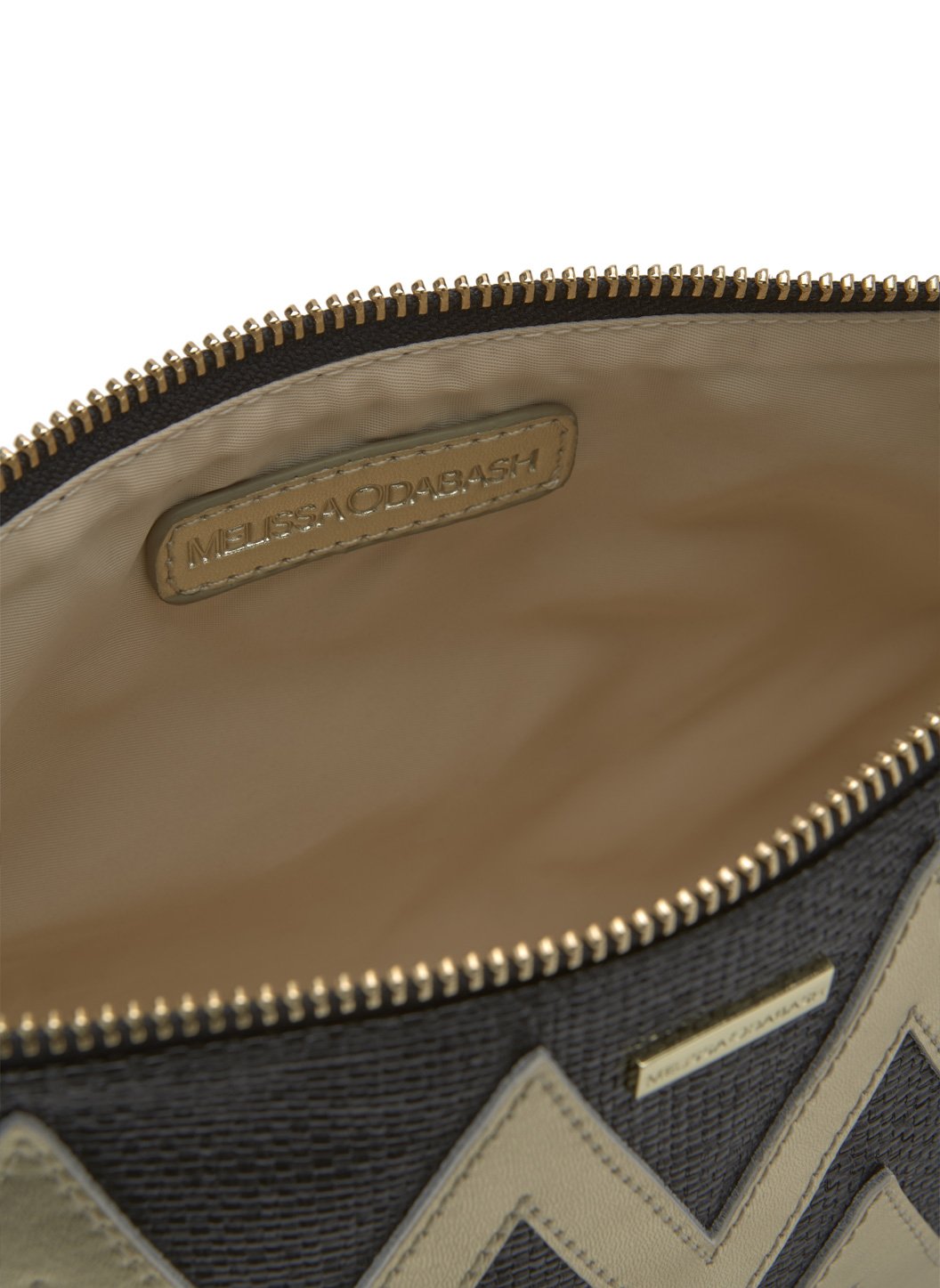Crete Zigzag Clutch Black Gold | Official Site