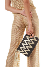 crete zigzag clutch black gold 2019 1