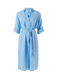 dania blue long shirt dress