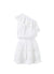 debbie white frill one shoulder short dress