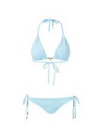 dubai sky charm trim halterneck bikini Cutout