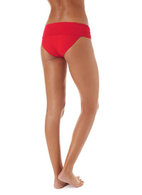 exclusive brussels fold over bikini bottom red B