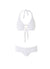 Exclusive Brussels White Zig Zag Halterneck Ring Supportive Bikini