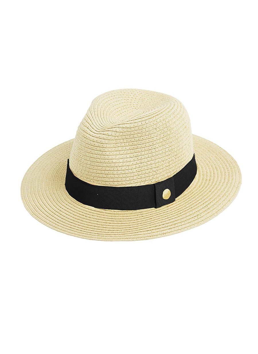 fedora beige black cutout
