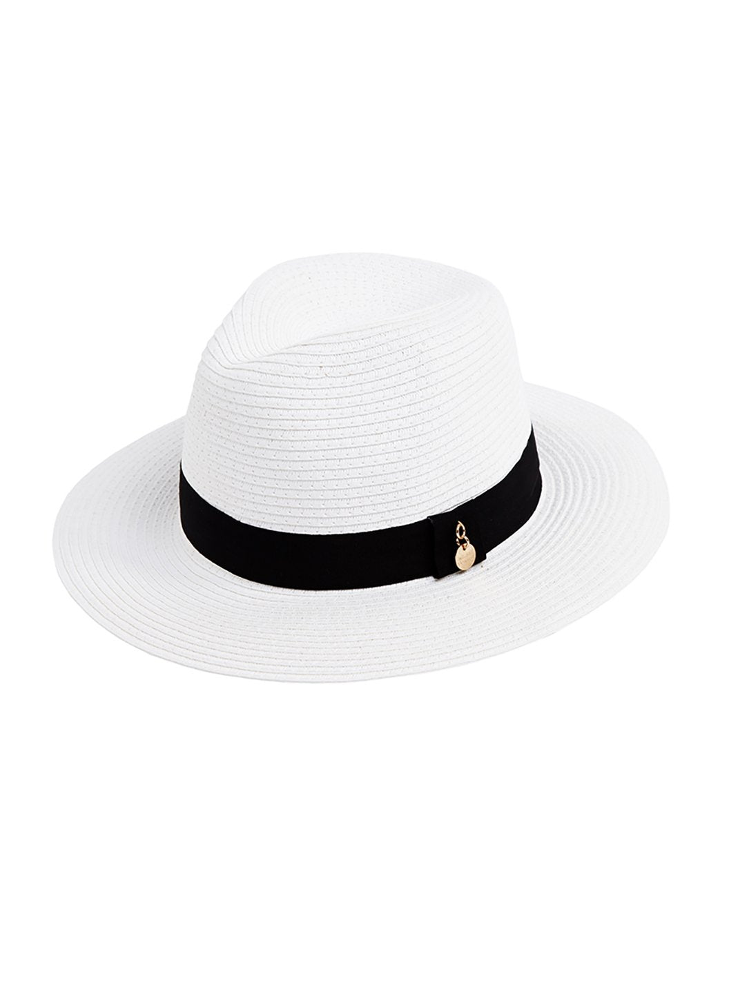 fedora hat in white black cutout