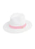 fedora hat in white rose cutout