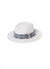 Fedora Hat White/Blue